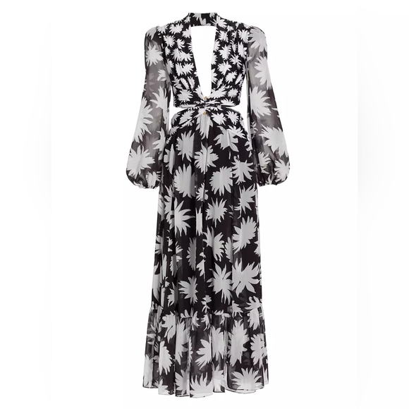 PatBO Dahlia Plunge Cut-Out Maxi Dress - Picture 3 of 7